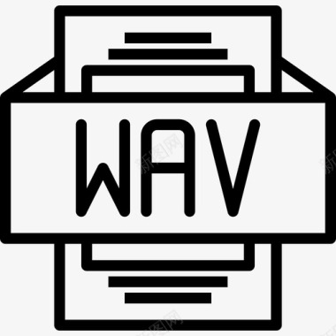 Wav文件类型3线性图标图标