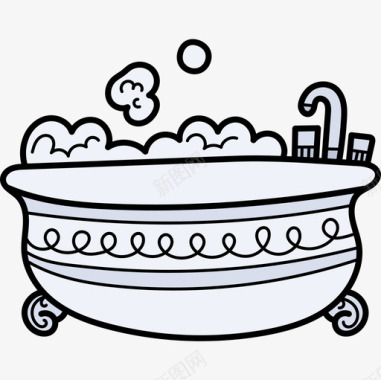 浴缸清洁39彩色图标图标