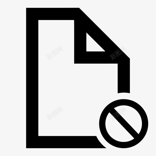 挡纸拒绝禁止图标svg_新图网 https://ixintu.com 拒绝 挡纸 禁止