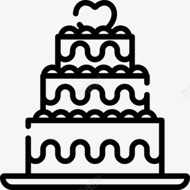 结婚蛋糕面包店52直系图标图标
