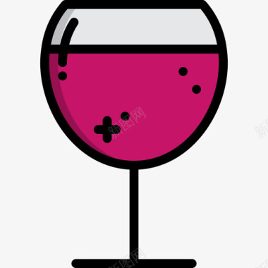 酒酒精饮料3线性颜色图标图标
