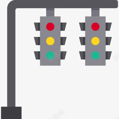 红绿灯9号灯平坦图标图标