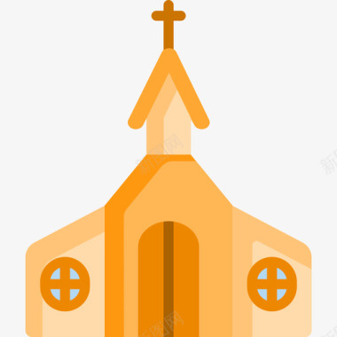 教堂复活节34平房图标图标