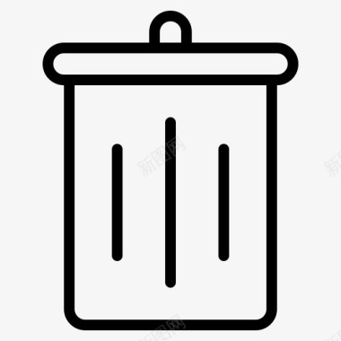 垃圾桶垃圾箱家具图标图标