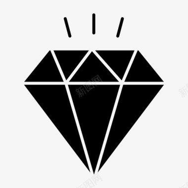 钻石珠宝石头图标图标