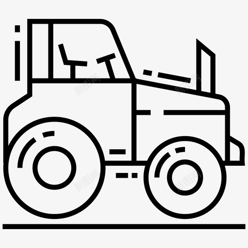 拖拉机汽车农业图标svg_新图网 https://ixintu.com 农业 拖拉机 汽车 环境和生态线图标 耕作 车辆