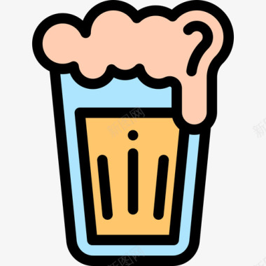 啤酒水疗和桑拿正色图标图标