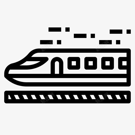 日本新干线火车运输图标svg_新图网 https://ixintu.com 日本新干线 日本概况 火车 运输