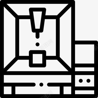 印刷机工业过程15线性图标图标