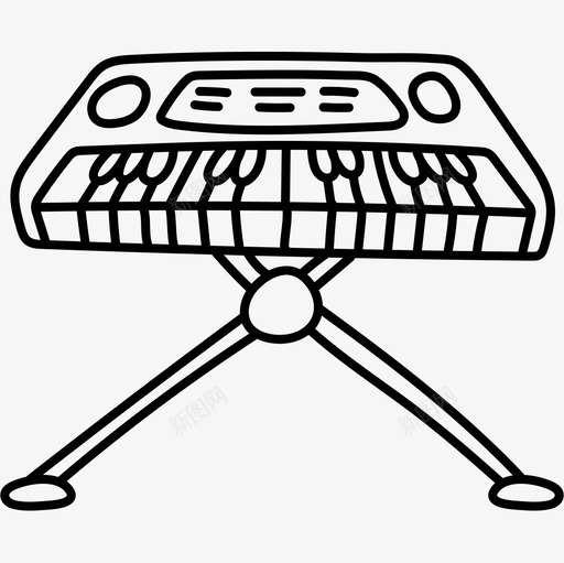 键盘乐器18黑色图标svg_新图网 https://ixintu.com 乐器18 键盘 黑色
