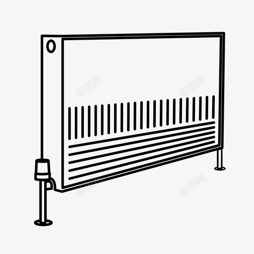 对流散热器双面板暖气图标svg_新图网 https://ixintu.com 双面板 对流散热器 散热器 暖气 管道
