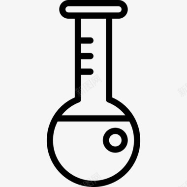 烧瓶保健9线性图标图标