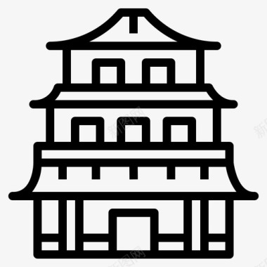 建筑中国文化图标图标