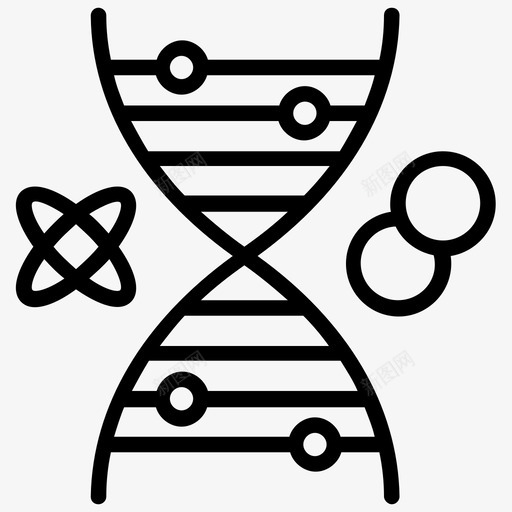 dna化学成分dna测试图标svg_新图网 https://ixintu.com dna dna测试 化学和生物化学线图标 化学成分 基因 生物化学 遗传学