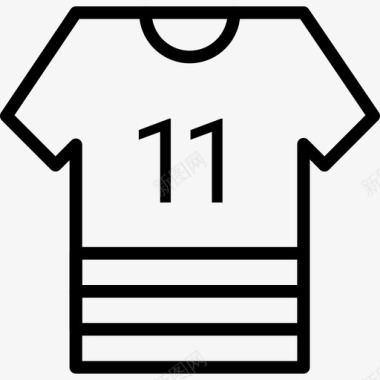 足球运动衫户外活动8直线型图标图标