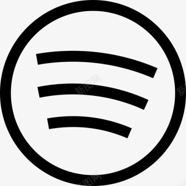 Spotify社交媒体51线性图标图标