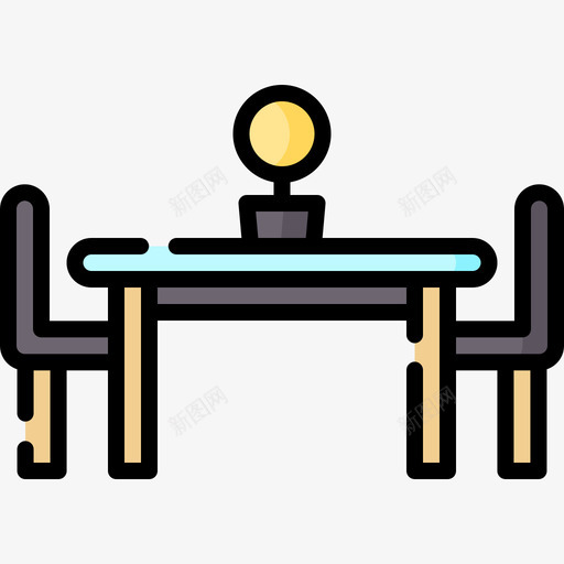 餐桌家具31线性颜色图标svg_新图网 https://ixintu.com 家具31 线性颜色 餐桌