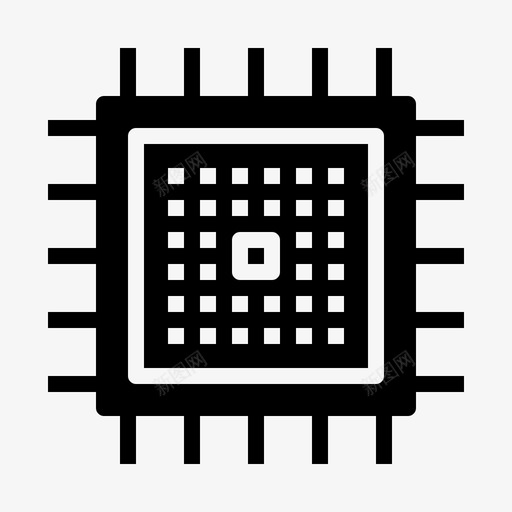 cpuai芯片图标svg_新图网 https://ixintu.com ai cpu 处理器 多媒体固态 电子 芯片
