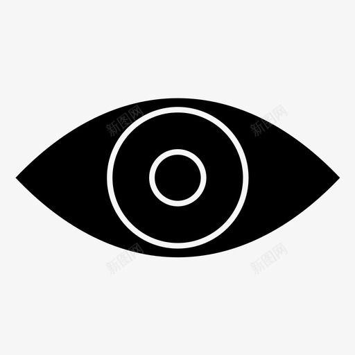 眼睛身体部位人体器官图标svg_新图网 https://ixintu.com 人体器官 眼睛 视野 身体部位
