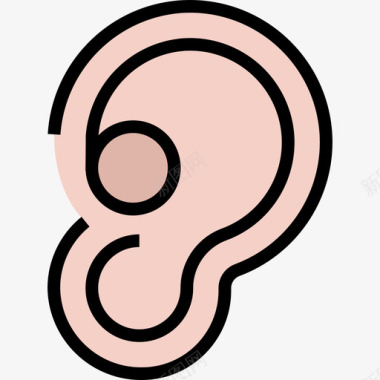 耳医疗保健2线性颜色图标图标