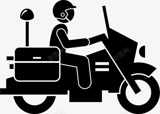 警用摩托车押运摩托车图标图标