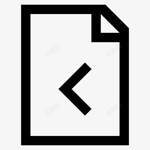 向左箭头的文档文件上一个图标svg_新图网 https://ixintu.com 上一个 向左箭头的文档 巴哈马语 文件