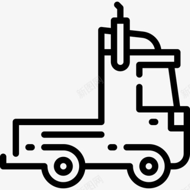 拖车运输49直线图标图标