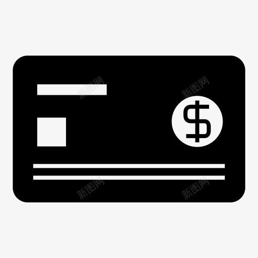 银行卡支票美元金融图标svg_新图网 https://ixintu.com 银行卡支票美元金融