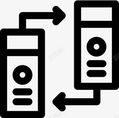 传输互联网技术6线性图标图标