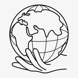 举起地球握着地球地球举起来图标高清图片