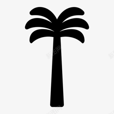 棕榈树海滩椰子树图标图标