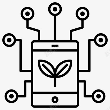 农场应用数据科学图标图标