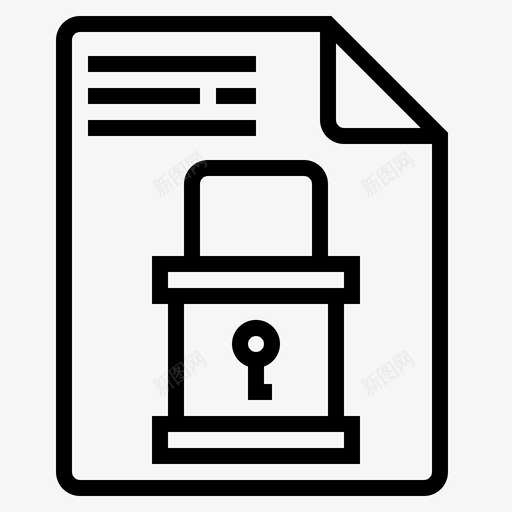 文件锁安全系统图标svg_新图网 https://ixintu.com 安全 文件锁 系统