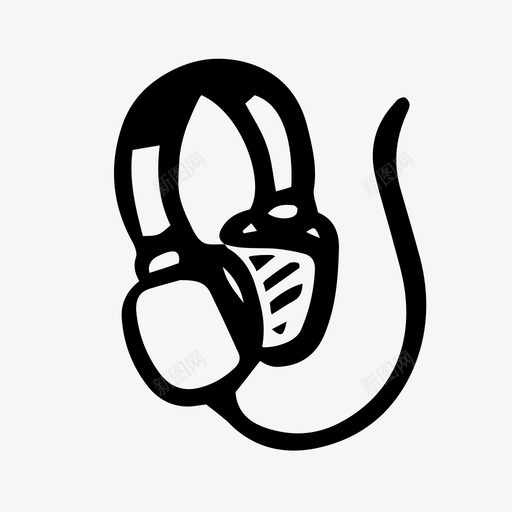 耳机轻松收听音乐图标svg_新图网 https://ixintu.com 声音 录音 手绘图标 耳机 轻松收听 音乐