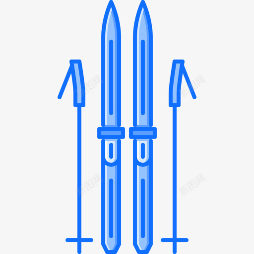 滑雪运动装备7蓝色图标svg_新图网 https://ixintu.com 滑雪 蓝色 运动装备7