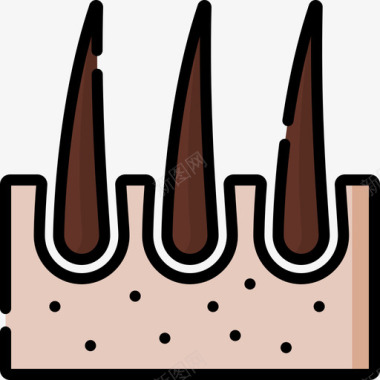 皮肤病理学兽医学23线性颜色图标图标