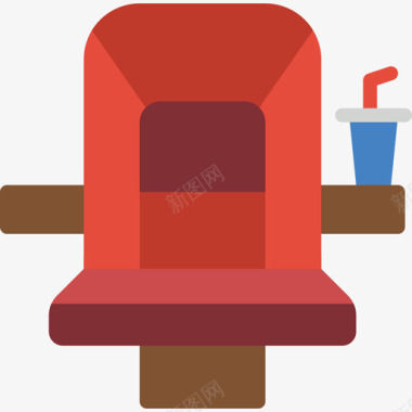 影院座椅娱乐31扁平图标图标