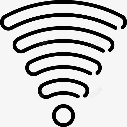 Wifi信号购物中心6线性图标svg_新图网 https://ixintu.com Wifi信号 线性 购物中心6