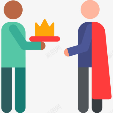 王位皇室象形图2颜色图标图标