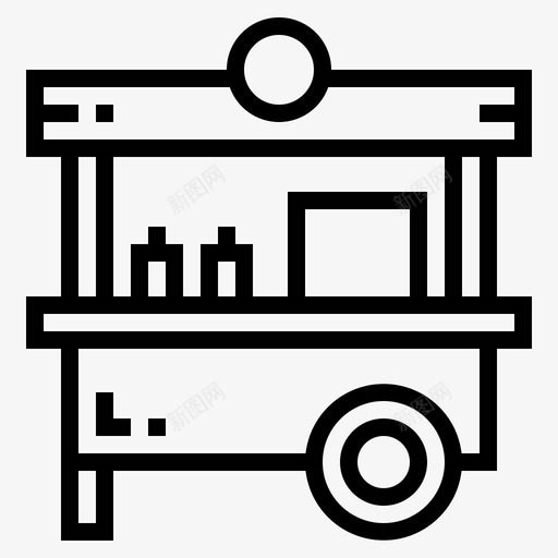 摊位饮料食物图标svg_新图网 https://ixintu.com 公园 售货亭 摊位 操场 食物 饮料