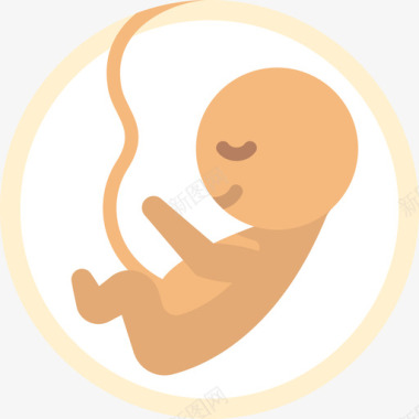 胚胎母性扁平图标图标