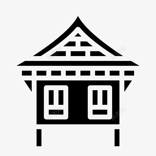 建筑曼谷房子图标svg_新图网 https://ixintu.com 建筑 房子 暹罗 曼谷 泰国实心