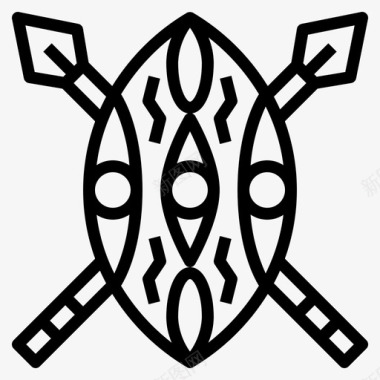盾非洲安全图标图标