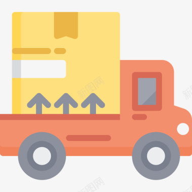 送货车包裹运送13扁平图标图标