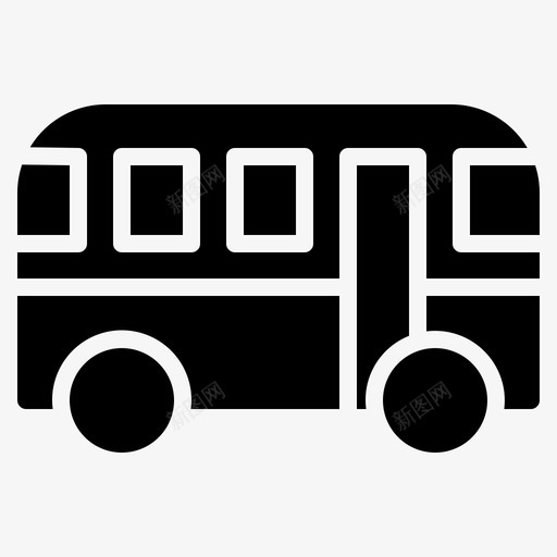 公共汽车旅游交通图标svg_新图网 https://ixintu.com 交通 公共汽车 旅游 旅游和旅游2字形固体