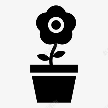 花盆家具自然图标图标