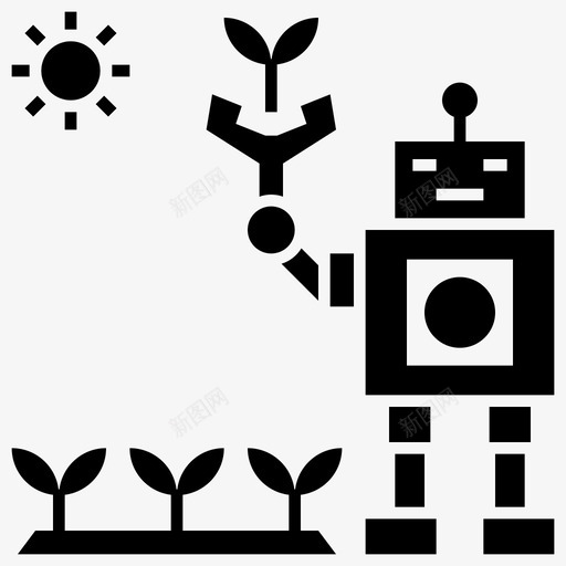机器人劳动农业耕作图标svg_新图网 https://ixintu.com 农业 农场 未来农业字形 机器人劳动 耕作