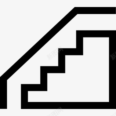 楼梯商场10直线图标图标