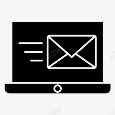 电子邮件笔记本电脑信件图标图标