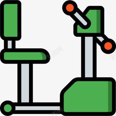 机器健身器材13线颜色图标图标